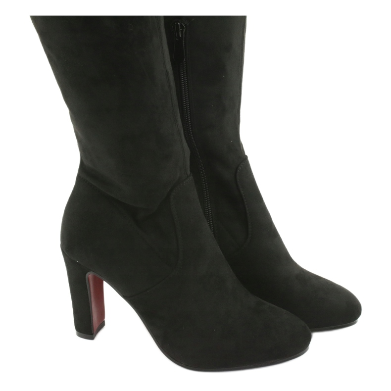 Svarta stretchkängor över knäet Filippo 996 4