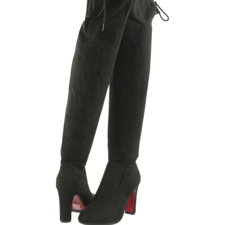 Svarta stretchkängor över knäet Filippo 996 3