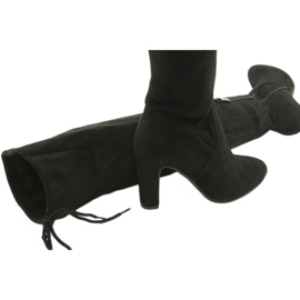 Svarta stretchkängor över knäet Filippo 996 5