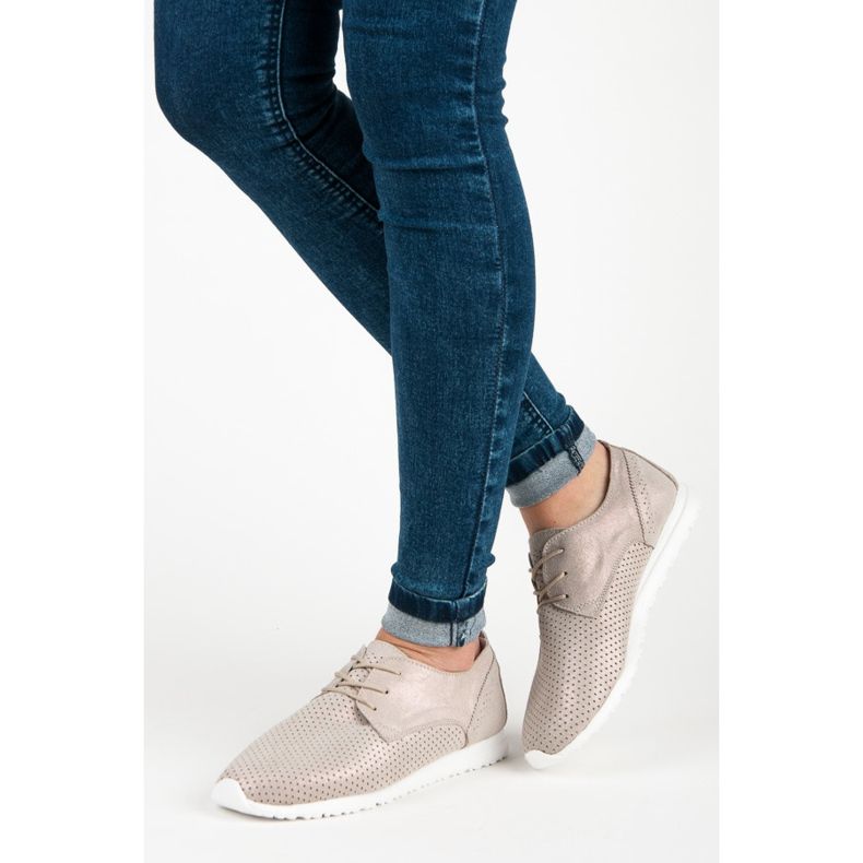 Knytna VINCEZA-skor gul 2