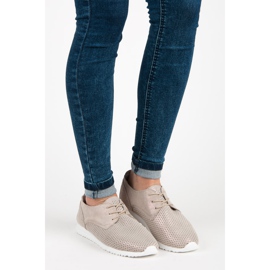 Knytna VINCEZA-skor gul 1