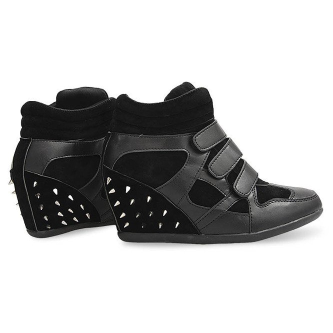 Wedge Sneakers With Studs 4515 Svart 1