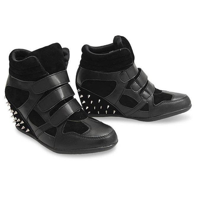 Wedge Sneakers With Studs 4515 Svart 2