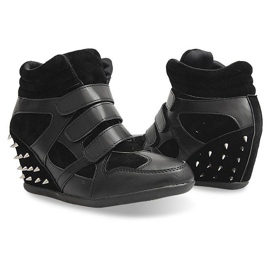 Wedge Sneakers With Studs 4515 Svart 4