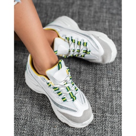 SHELOVET Vita sneakers med glitter 1