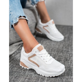 SHELOVET Sportskor med glitter vit 2