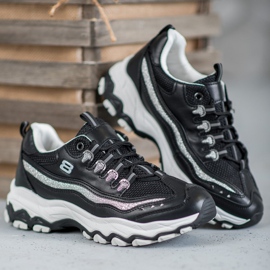 Yes Mile Sneakers med glitter svart 2