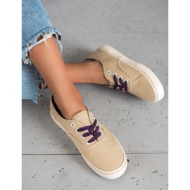 SHELOVET Bekväma sneakers brun 1