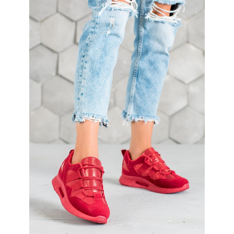 SHELOVET Mockasportskor röd 2