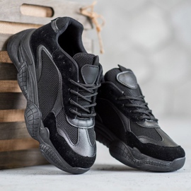 SHELOVET Svarta sneakers för kvinnor 1