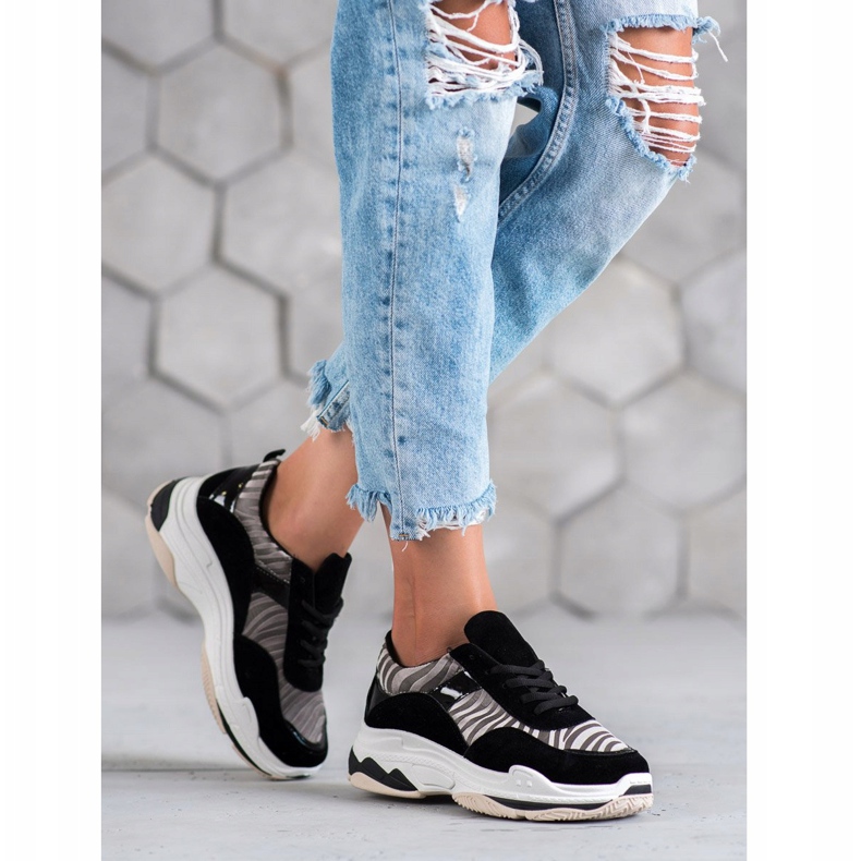 Kylie Zebra Print Sneakers svart mångfärgad 2