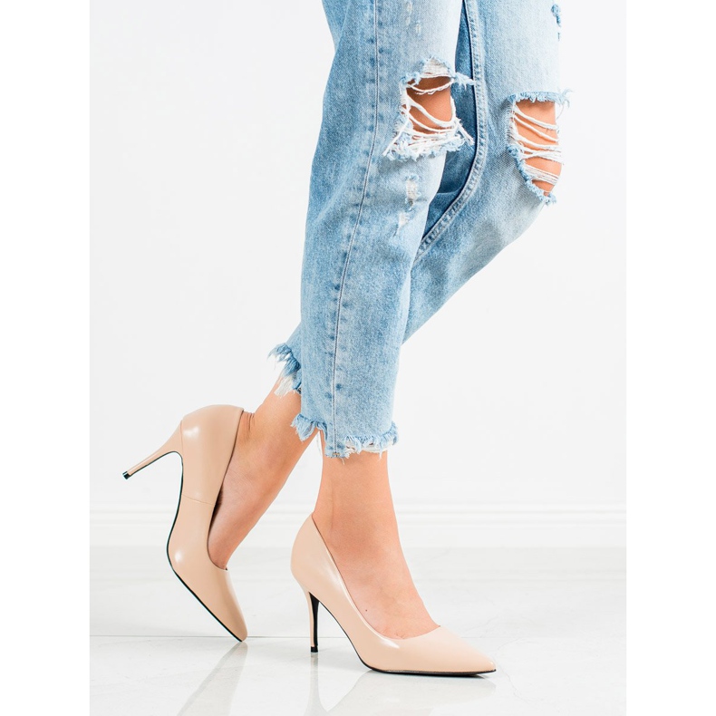 Diamantique Eko läder höga klackar brun 1