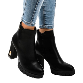 Svarta fotkängor med HX16041-46 dragkedja 1