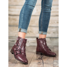 Cm Paris Stövlar med spännen röd 1