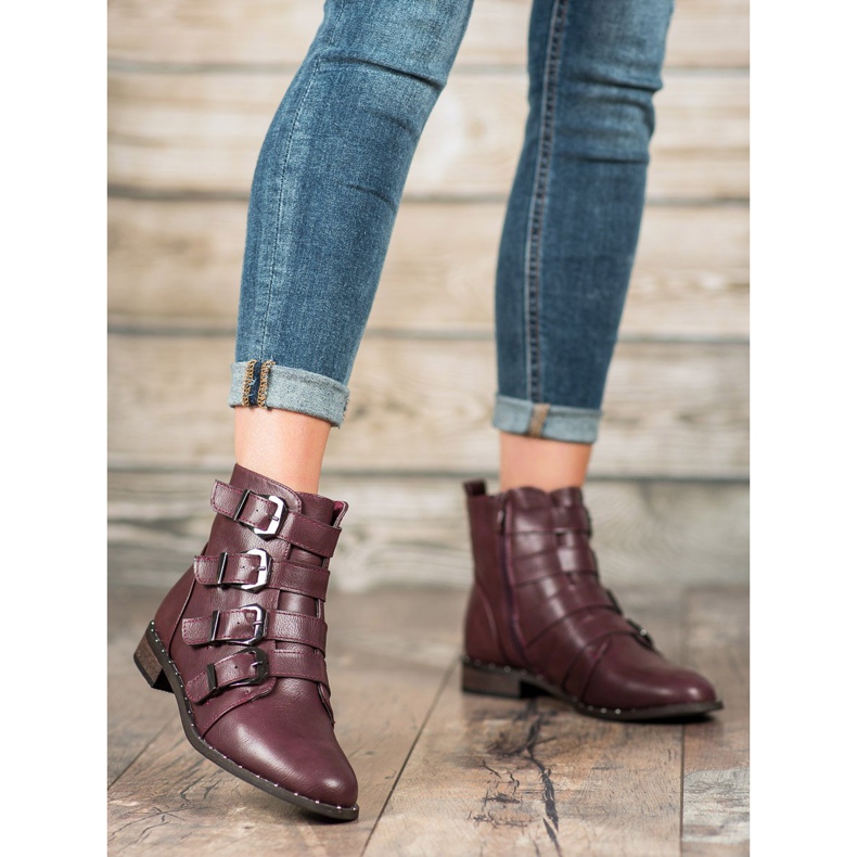 Cm Paris Stövlar med spännen röd 1