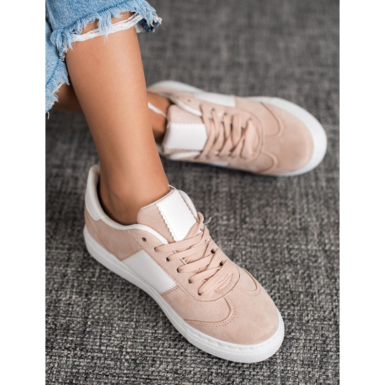 Emaks Sneakers med strass vit rosa 1