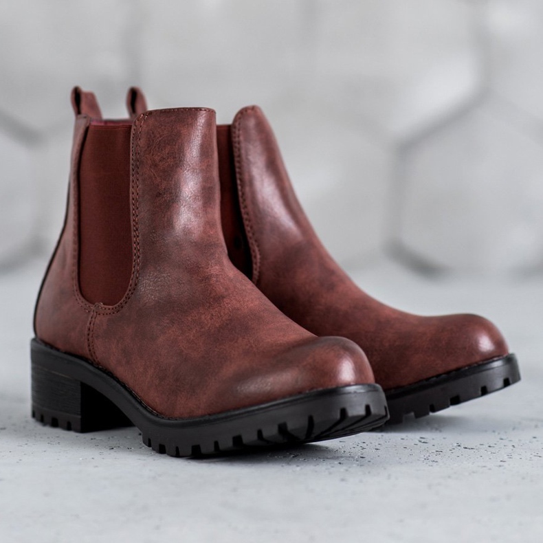 Jennika Stövlar på plattformen röd 1