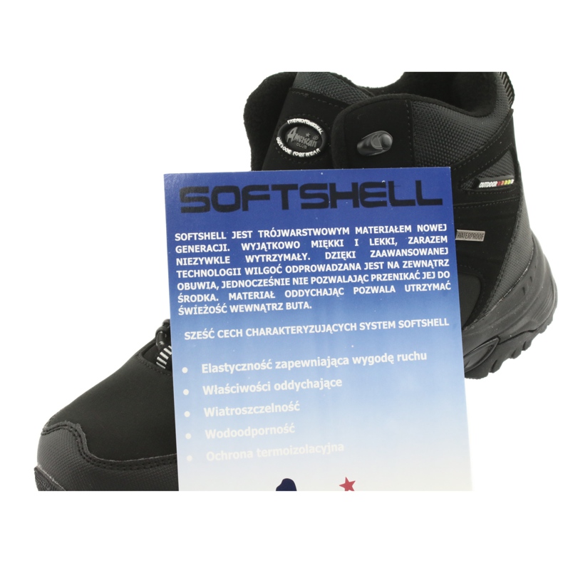 American Club Amerikanska trekking vinterstövlar med membran svart 5