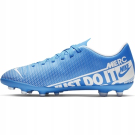 Nike Mercurial Vapor 13 Club FG / MG Jr AT8161-414 fotbollsskor blå blå 2