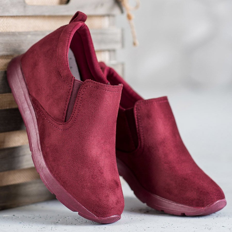 Sport Slip-On skor för kvinnor röd 1