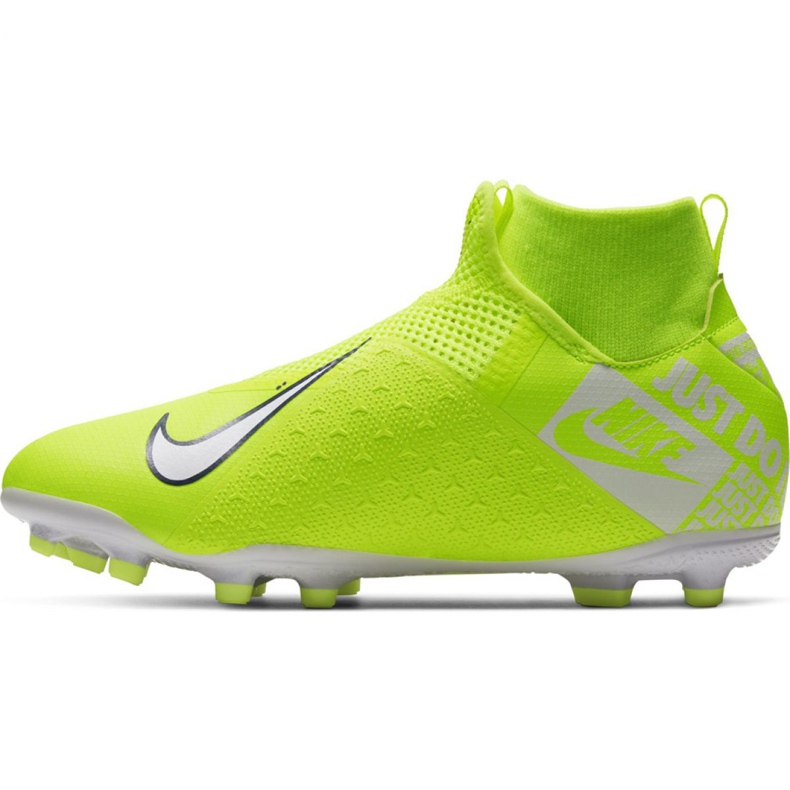 Nike Phantom Vsn Academy Df FG / MG Jr AO3287-717 fotbollsskor gul gul 2