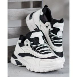 SHELOVET Mode sneakers vit svart 1