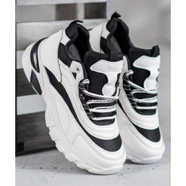 SHELOVET Mode sneakers vit svart 2