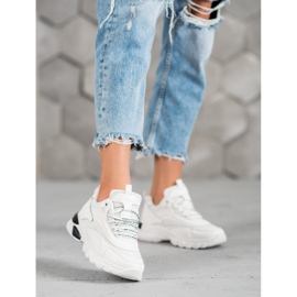 SHELOVET Mode sneakers vit 1