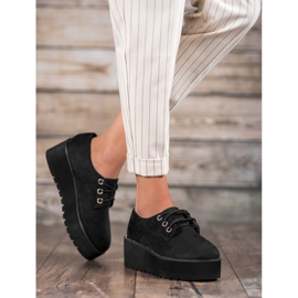 SHELOVET Mockaskor på plattformen svart 1