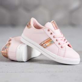 SHELOVET Sneakers Med Cubic Zirconia rosa 1