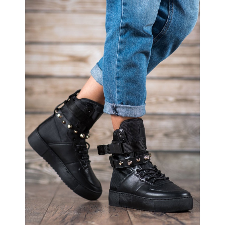 Diamantique Höga svarta stövlar 2