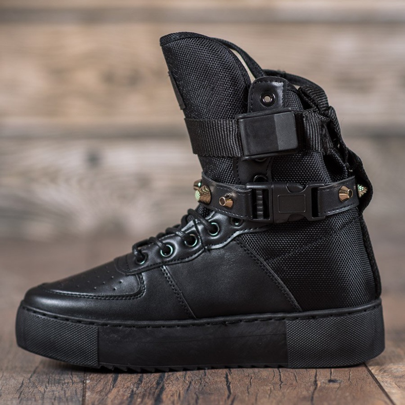 Diamantique Höga svarta stövlar 1