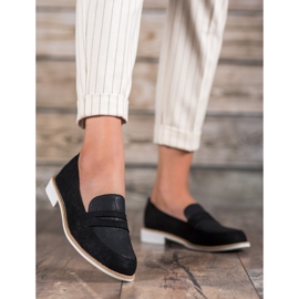 Bestelle Mockasiner med glitter svart 2