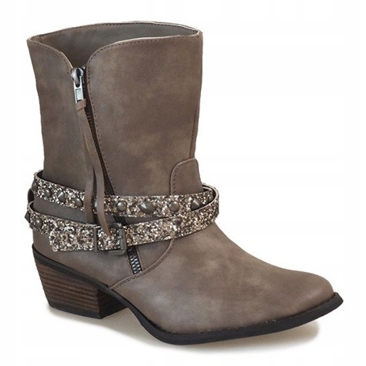 Beige cowboystövlar NRW1745-277 grå 1