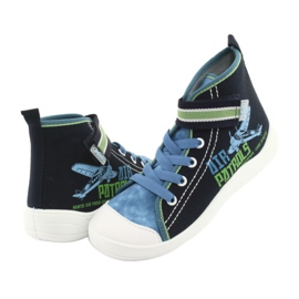 Befado barnskor 268Y066 marinblå blå grön 3