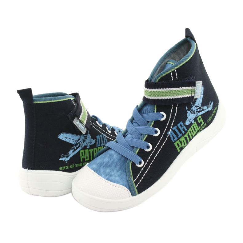 Befado barnskor 268Y066 marinblå blå grön 3