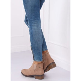 Beige Chelsea stövlar för kvinnor 8B978 Khaki 1