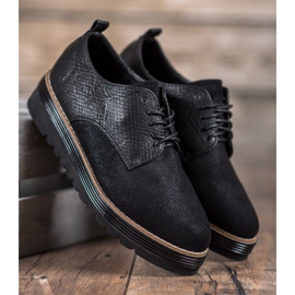 SHELOVET Skor på Snake Print Platform svart 1