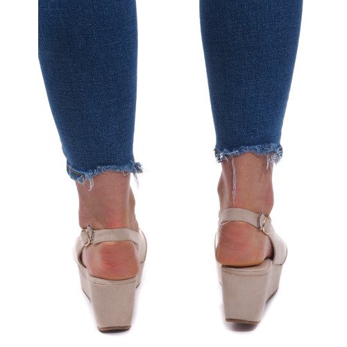 Sandaler med kil 3H096 Beige 1