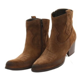 Gamis 3837 cowboystövlar i mocka brun 4