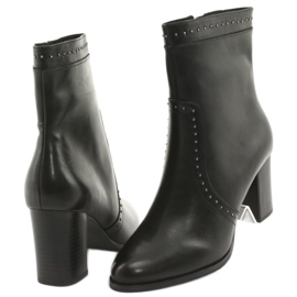Caprice High Boots med strass, svarta 4