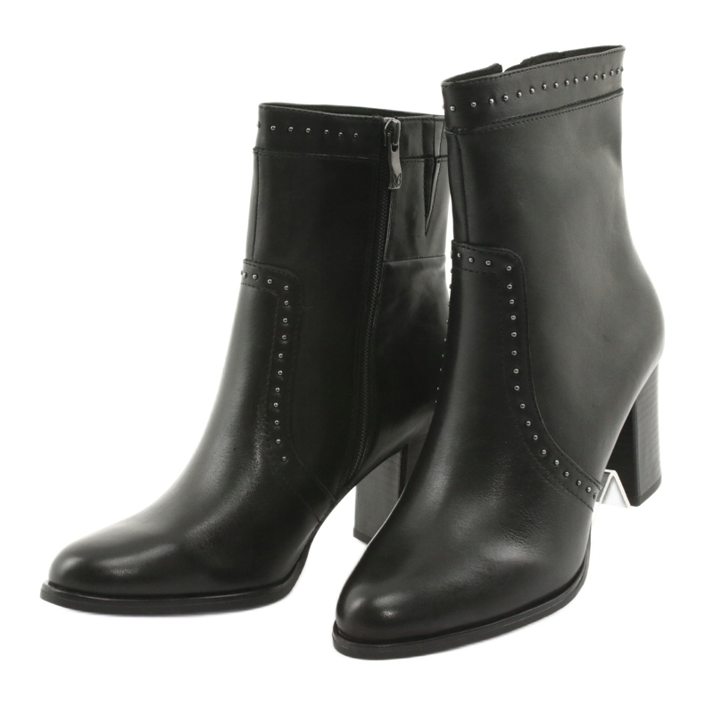 Caprice High Boots med strass, svarta 3