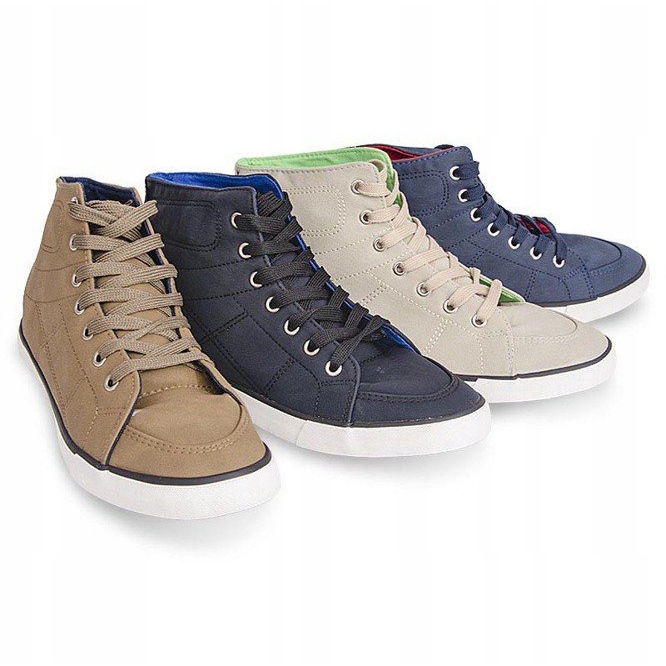 High Casual Sneakers 033 Marinblå 1