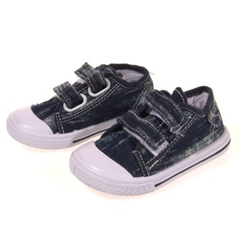 Unisex -sneakers för barn med kardborreband K3701 blå 1