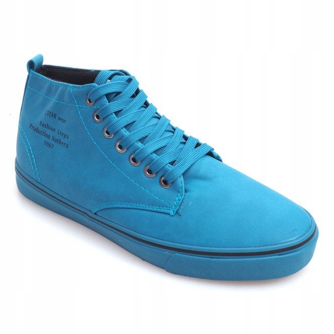 Snygga High-top Sneakers Y007 Sky Blue blå 1