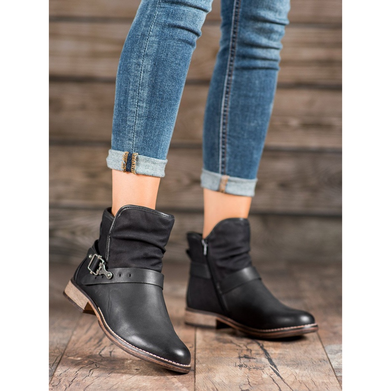 SHELOVET Höga stövlar med ett spänne svart 2