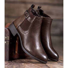 Anesia Paris Låga stövlar för kvinnor brun 1