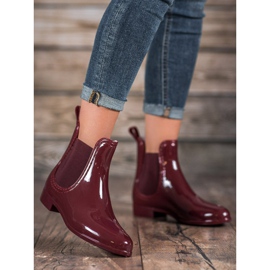 SHELOVET Lackerade galoscher röd 1