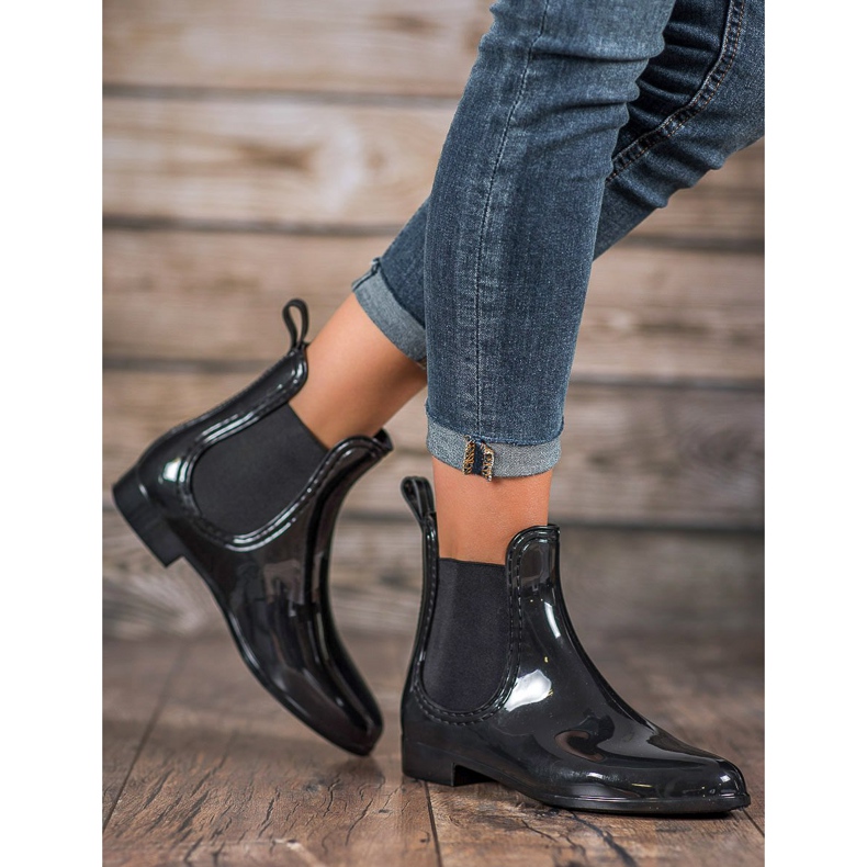 SHELOVET Lackerade galoscher svart 2