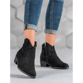 Filippo Cowboystövlar i mocka svart 2